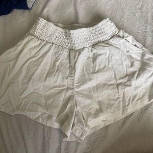 White Canvas Shorts
